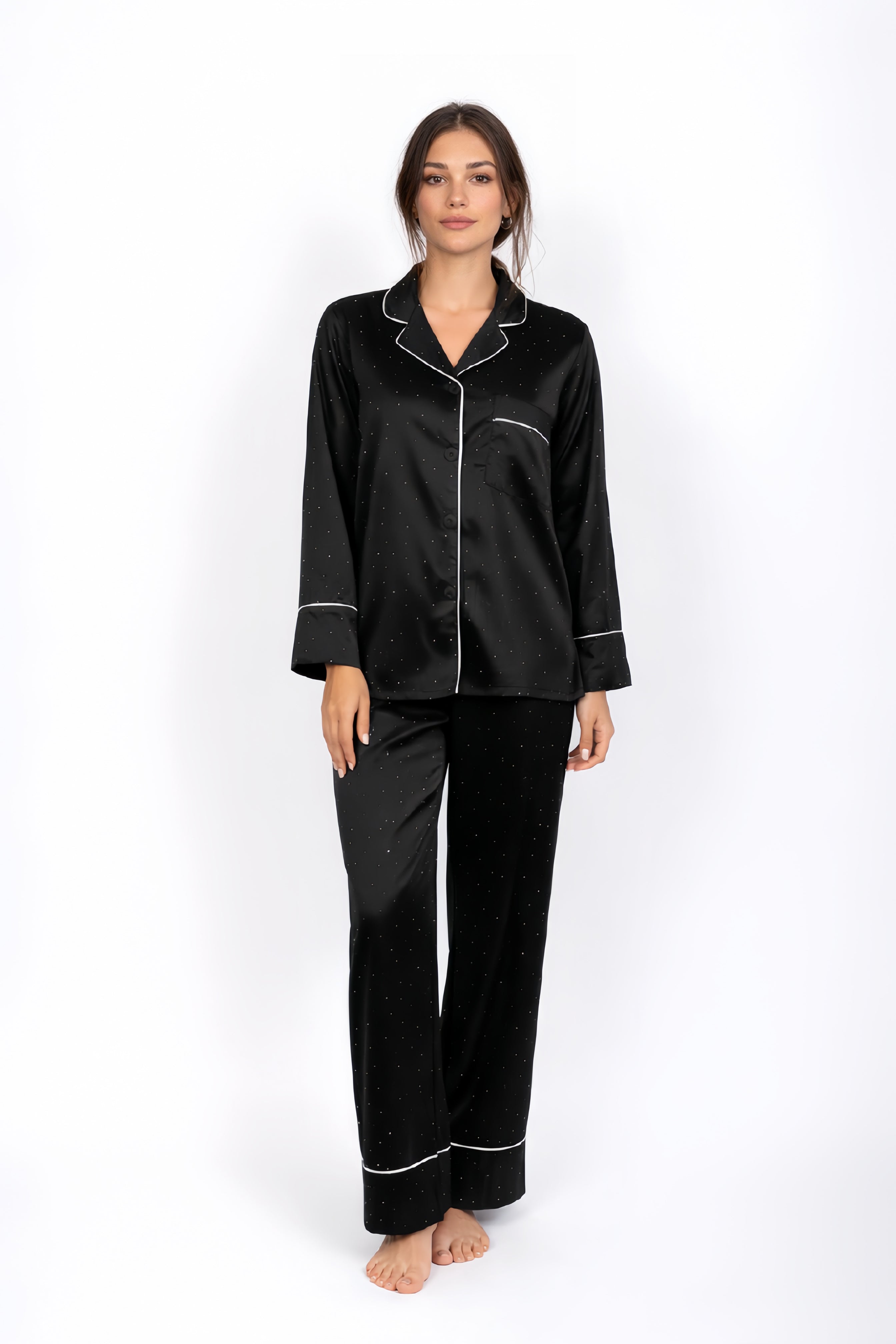 Noir Crystal Glow Pajamas