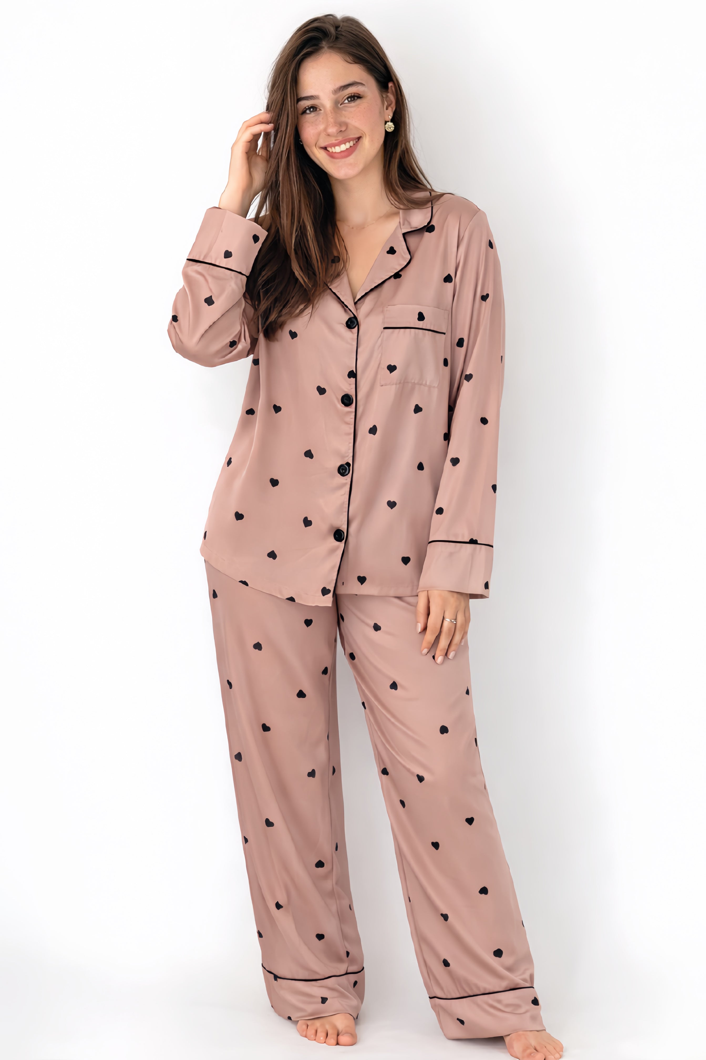 Cocoa Noir Heart Pajamas