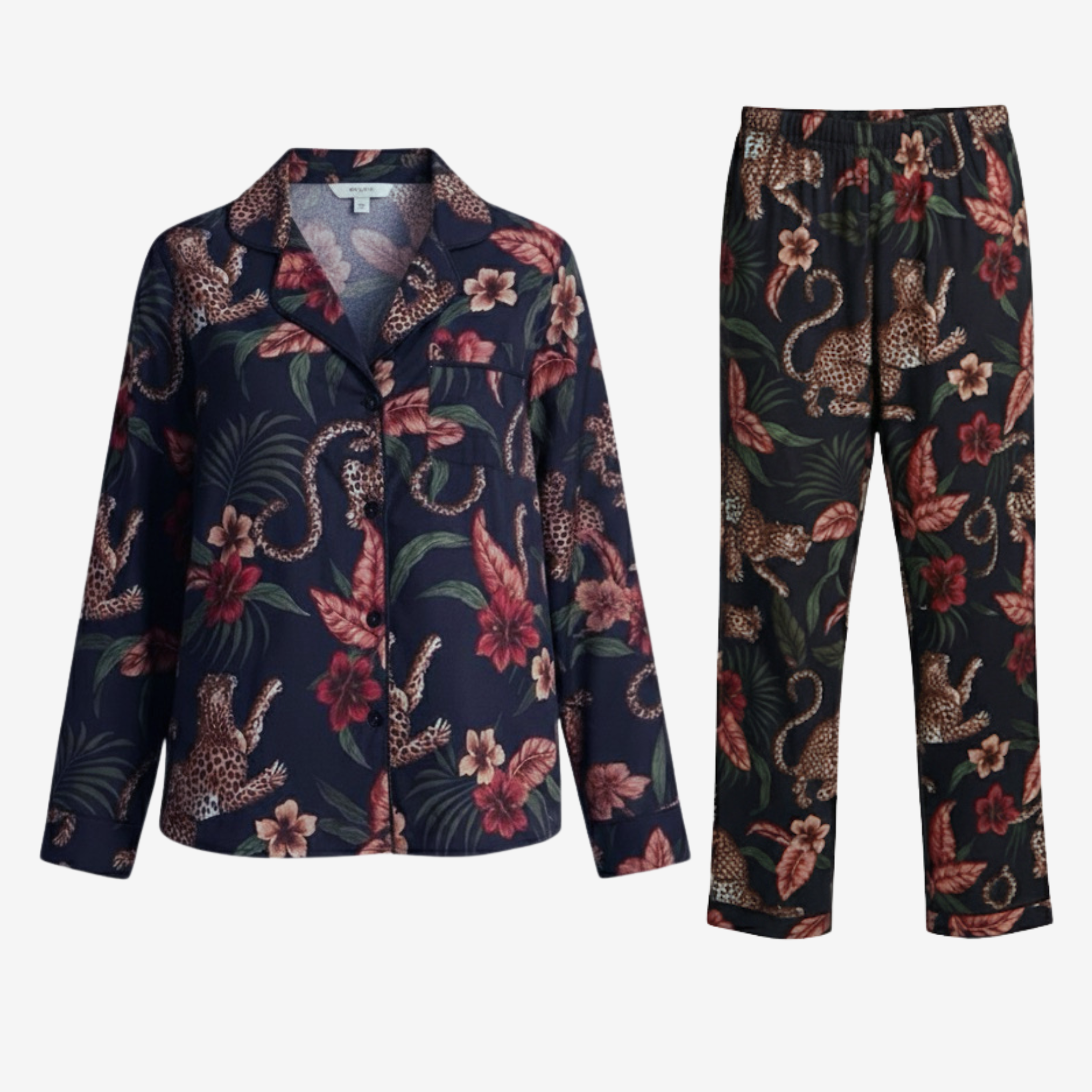 Midnight Leopard Bloom Elegance